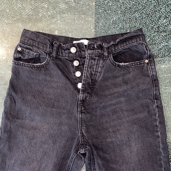 Zara High Waisted Straight Cropped Mom Jean - Picture 5 of 11